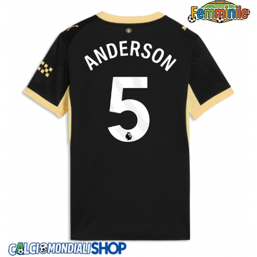 Maglie da calcio Manchester City Elliot Anderson #5 Seconda Maglia Femminile 2026-27 Manica Corta